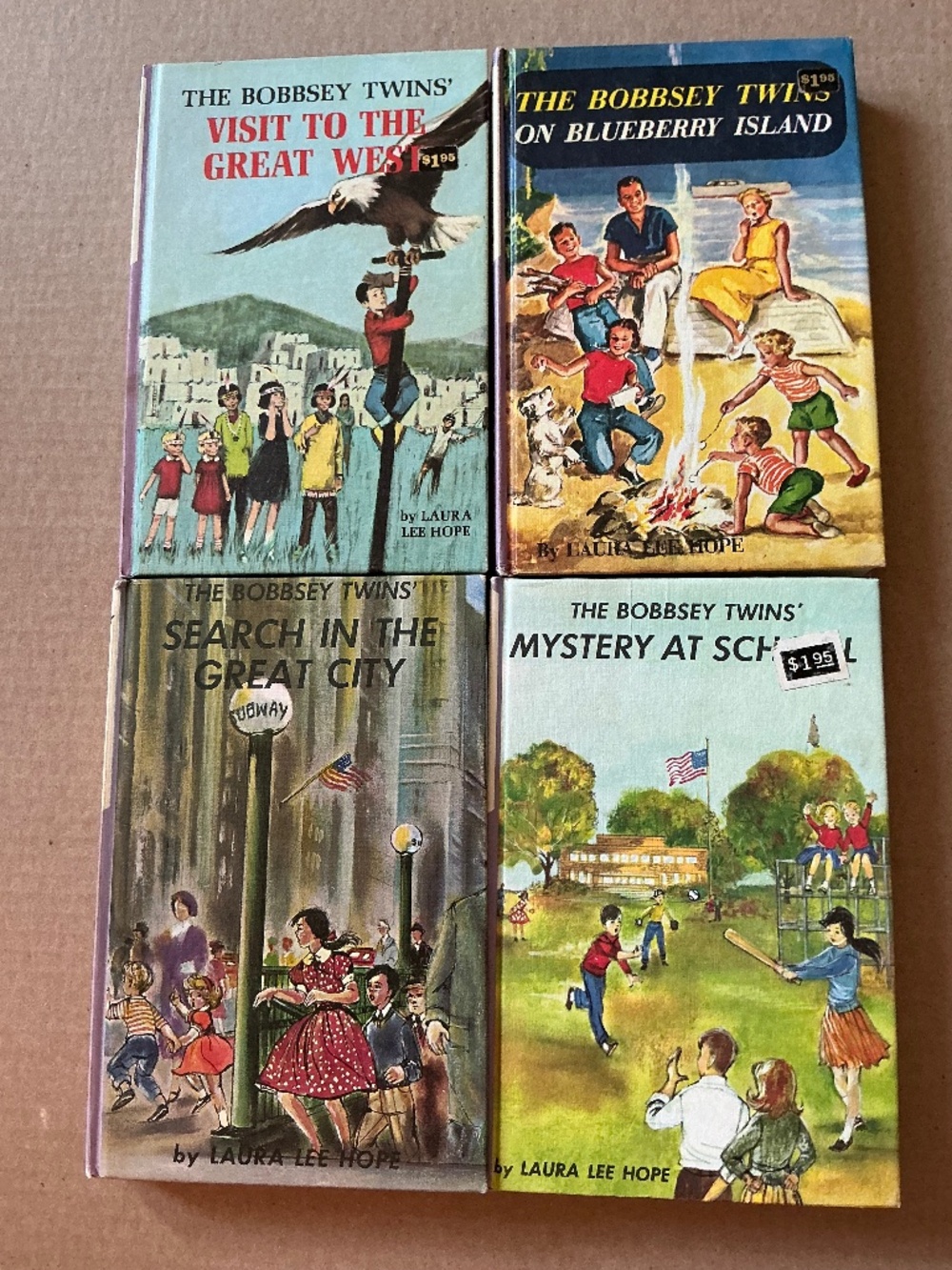The Bobbsey Twin 4 Book Lot - 4,9,10,13 circa 1960 Grosset & Dunlap